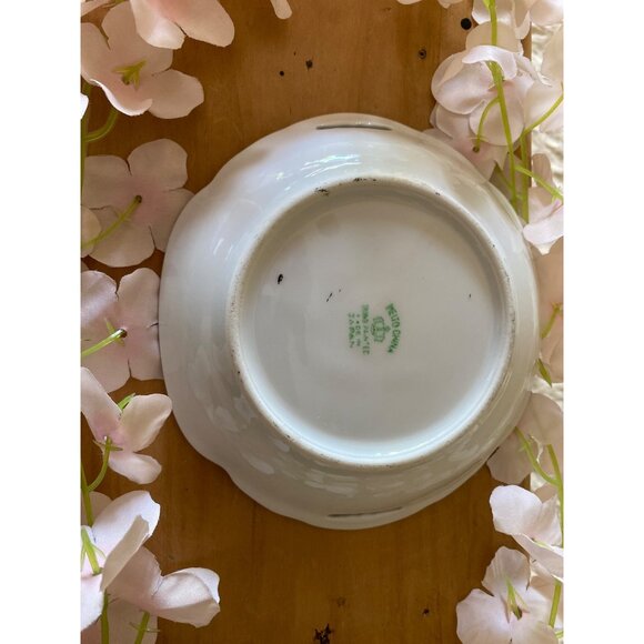 Vintage Hand-Painted Floral Porcelain Dish With Handles By Heinrich & Co Bavaria - Picture 2 of 10